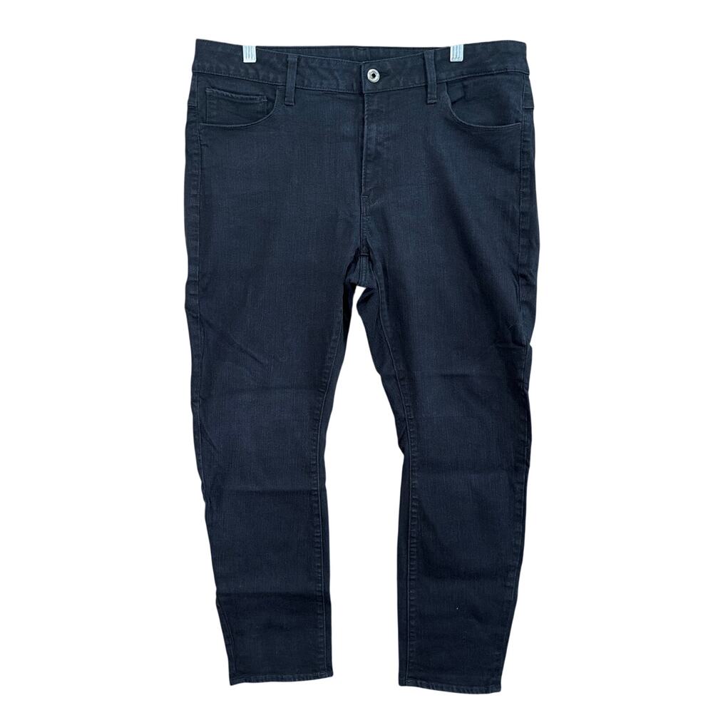 G Start Raw Womens Jeans Black Deconstruck High Rise Skinny Y2K 36x28 (35x26.5)